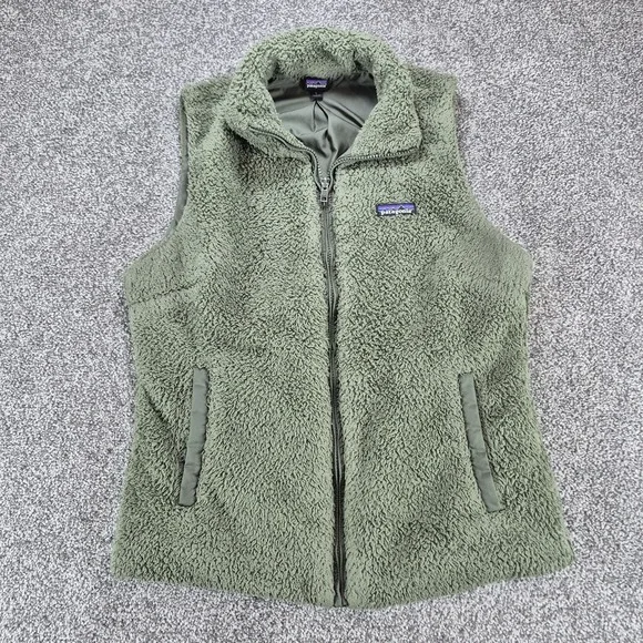 Patagonia Los Gatos Vest Womens Large Green Sherpa Full Zip Outdoors Hiking - Picture 3 of 10